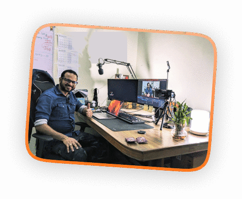 Piyush Sachdeva home office and content creation setup